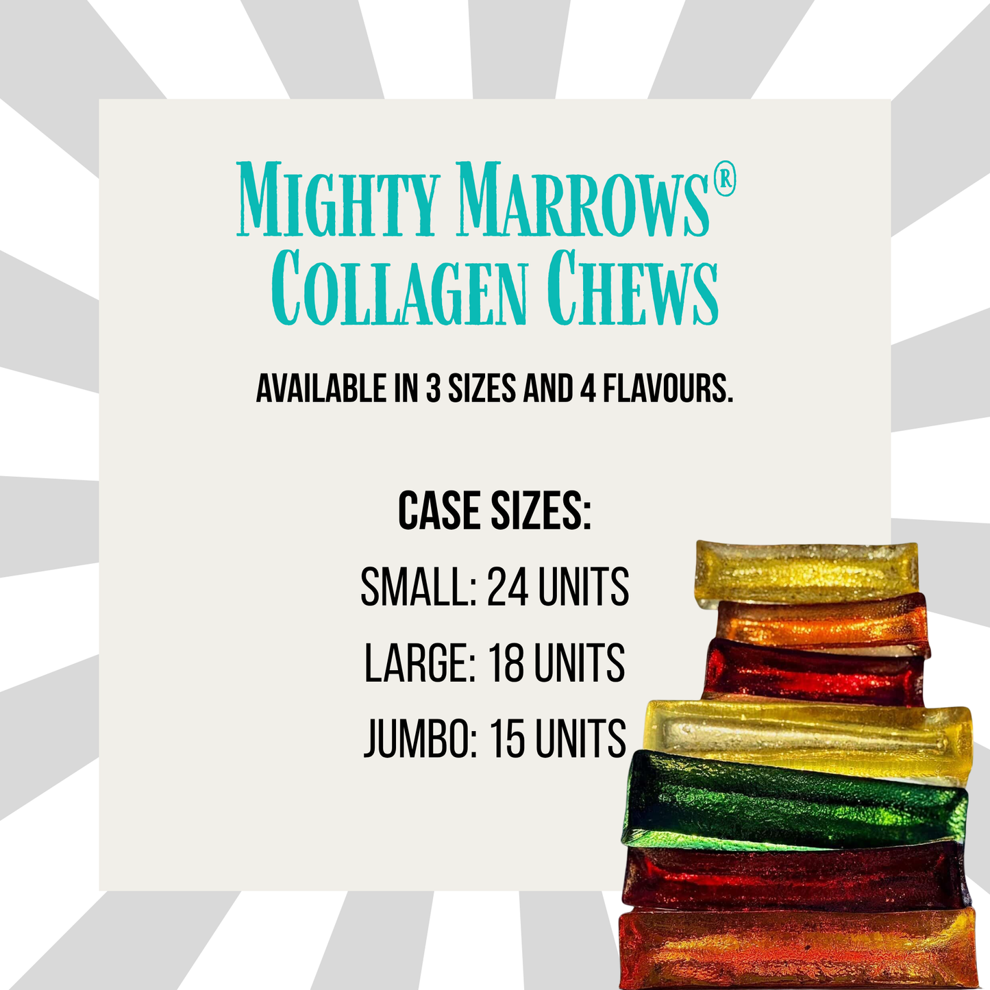 Mighty Marrows Collagen Dental Chew - Bacon