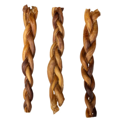 12” Standard Braided Bully Sticks | All-Natural Dog Treats