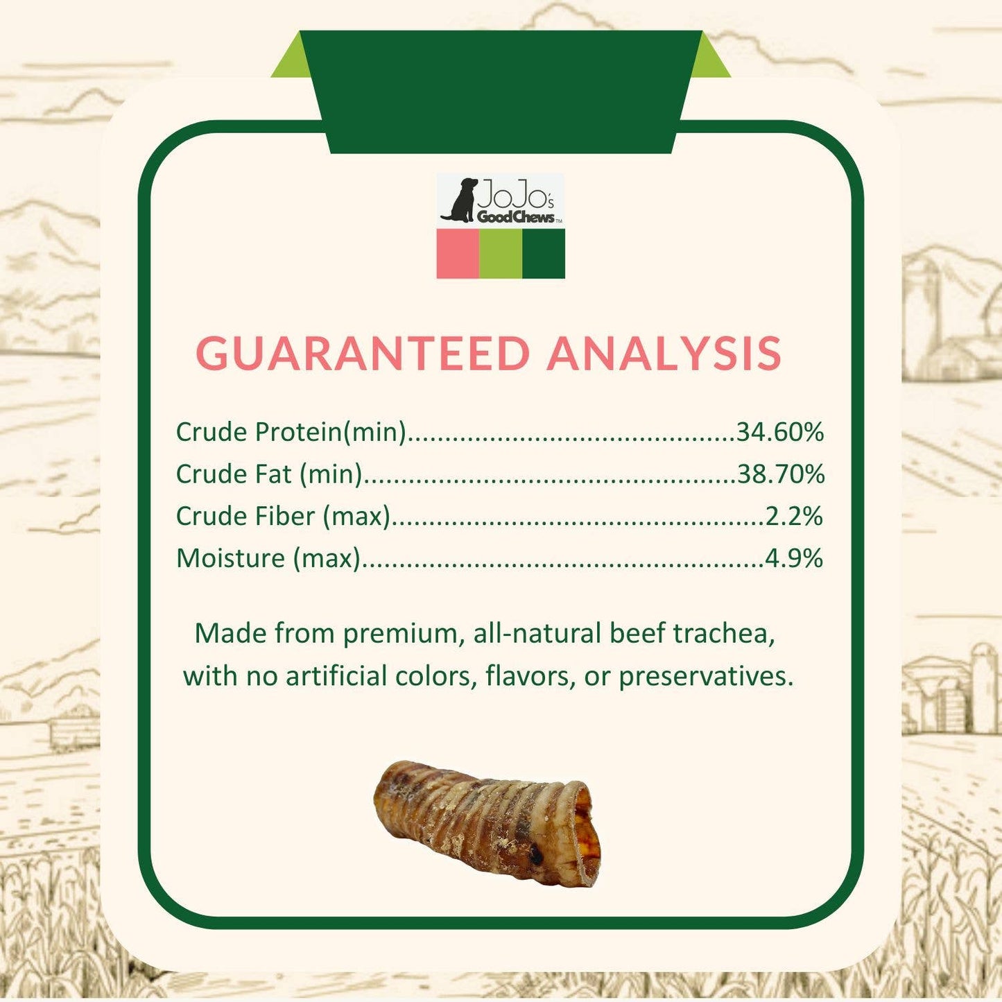 6" Beef Trachea Dog Treat - All-Natural Dog Chews
