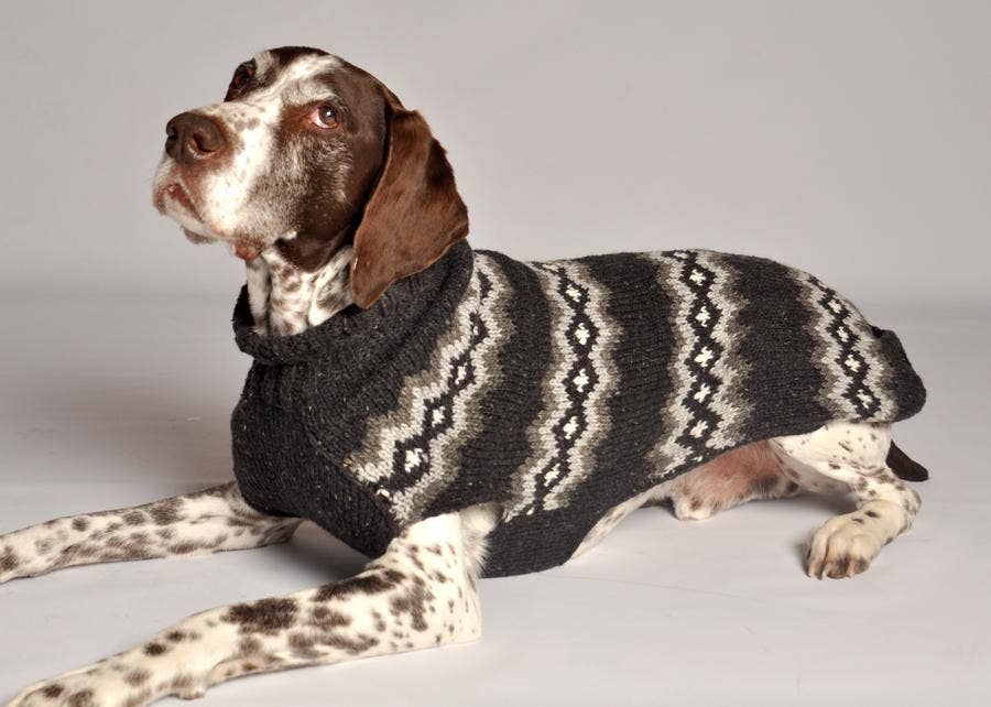 Grey Diamonds Dog Sweater